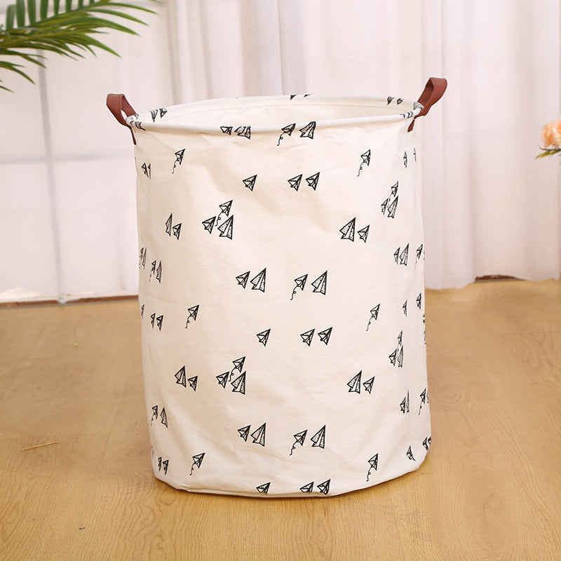 Wholesale Cotton and Linen Dirty Clothes Basket Storage Bucket