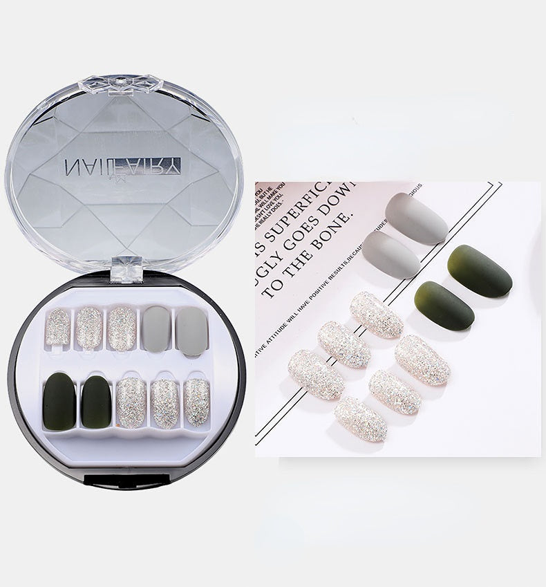 Venta al por mayor de pegatinas de plástico desmontables para decoración de uñas con taladro, 30 piezas en una caja