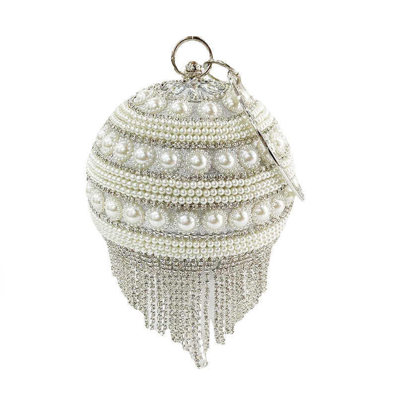 Wholesale Round Diamond Tassel Bag With Diamonds OLY-SD-QY004