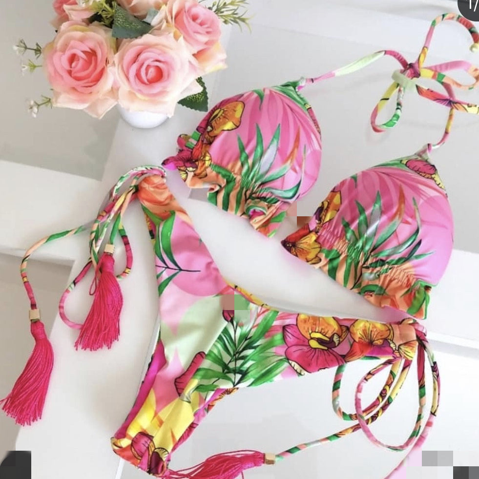 Wholesale Leopard Print Polyester Swimwear