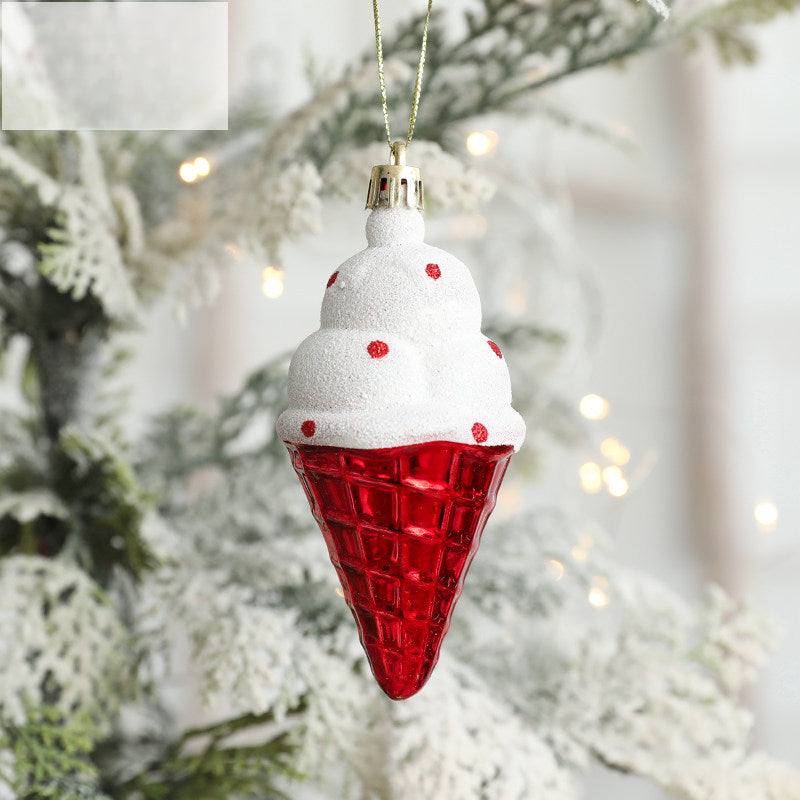 Wholesale Plastic Ice Cream Snowman House Pentagram Christmas Tree Pendant