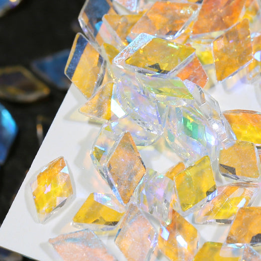 Wholesale 50PCS 6MM Aurora Glass Nail Diamond Beads