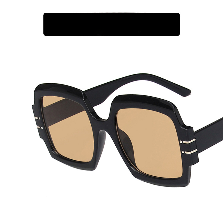 Wholesale PC Horizontal Bar Large Frame Square Sunglasses