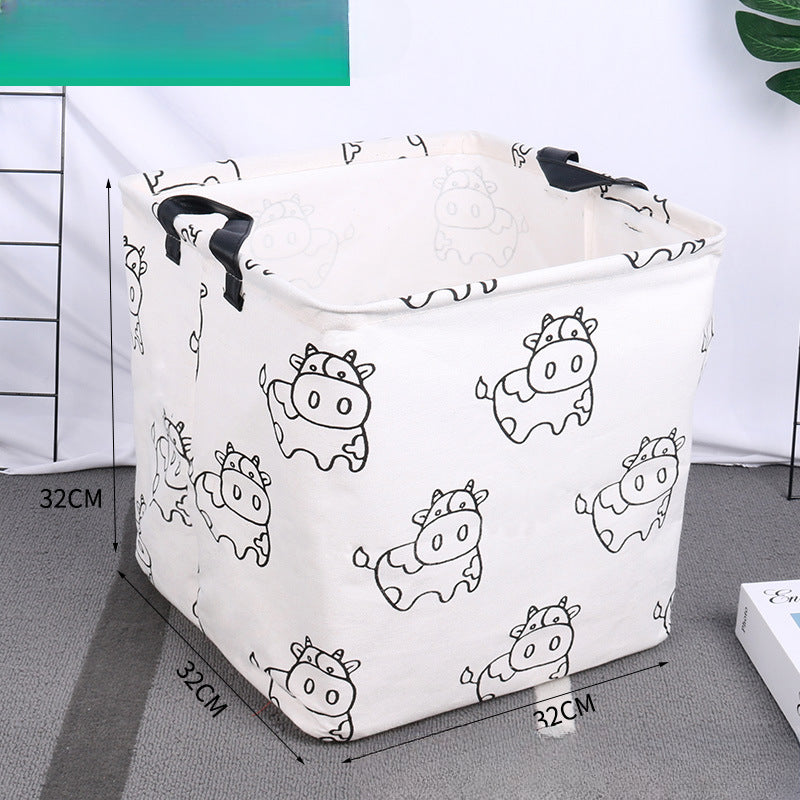 Wholesale Cotton and Linen Square Foldable Dirty Clothes Basket