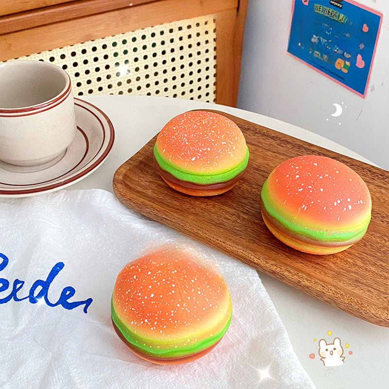 Wholesale Creative Plastic Burger Stress Reducing Toys