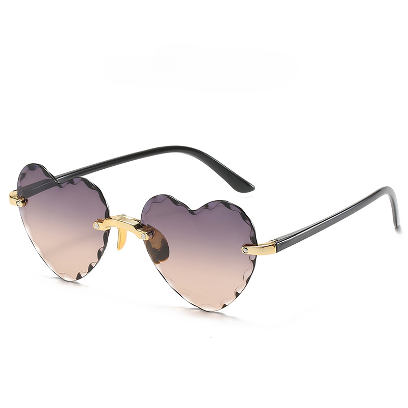 Wholesale PC Frameless Cut Edge Love Sunglasses