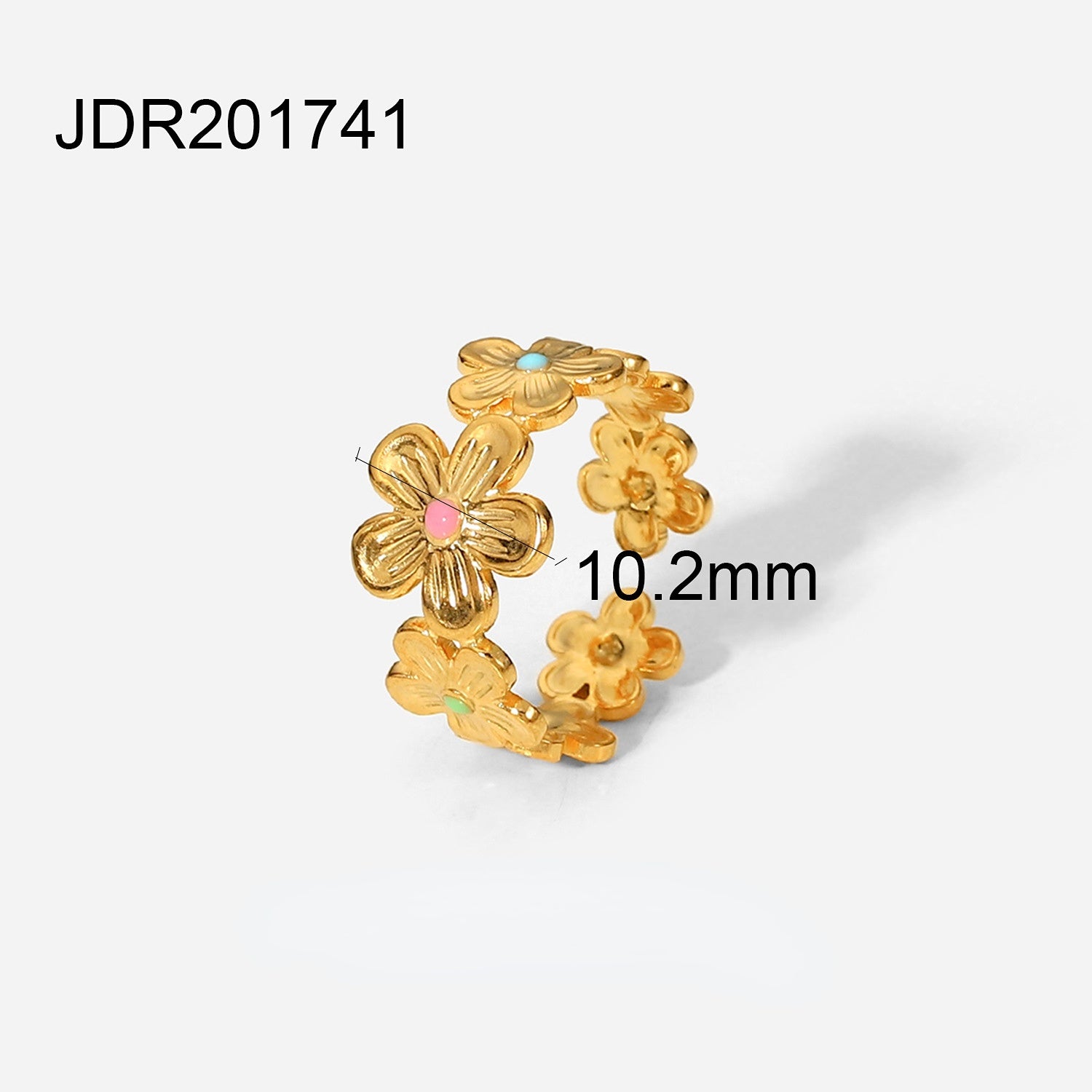 Wholesale 18K Gold Plated Colored Stainless Steel Rings