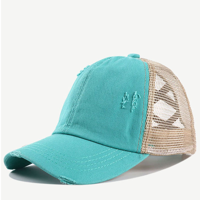 Wholesale Cotton Leopard Camouflage Ponytail Baseball Cap