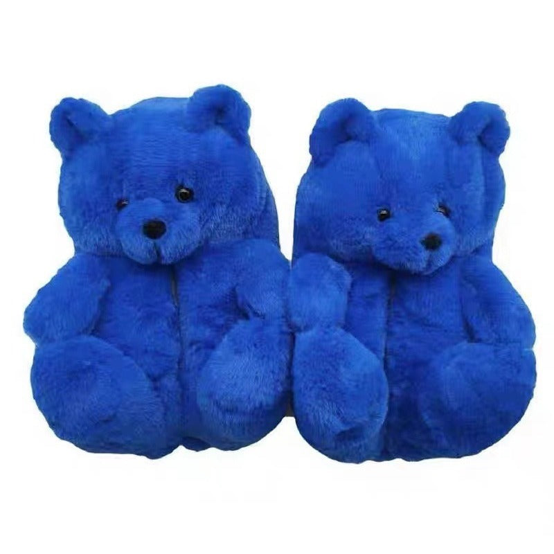 Wholesale Cartoon Teddy Bear Plush Warm Cotton Shoes