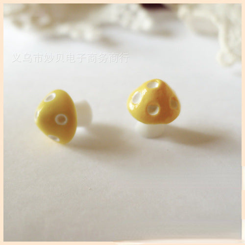 Wholesale 10pcs Phone Case Material DIY Resin Accessories Medium Mushroom 14MM Beads