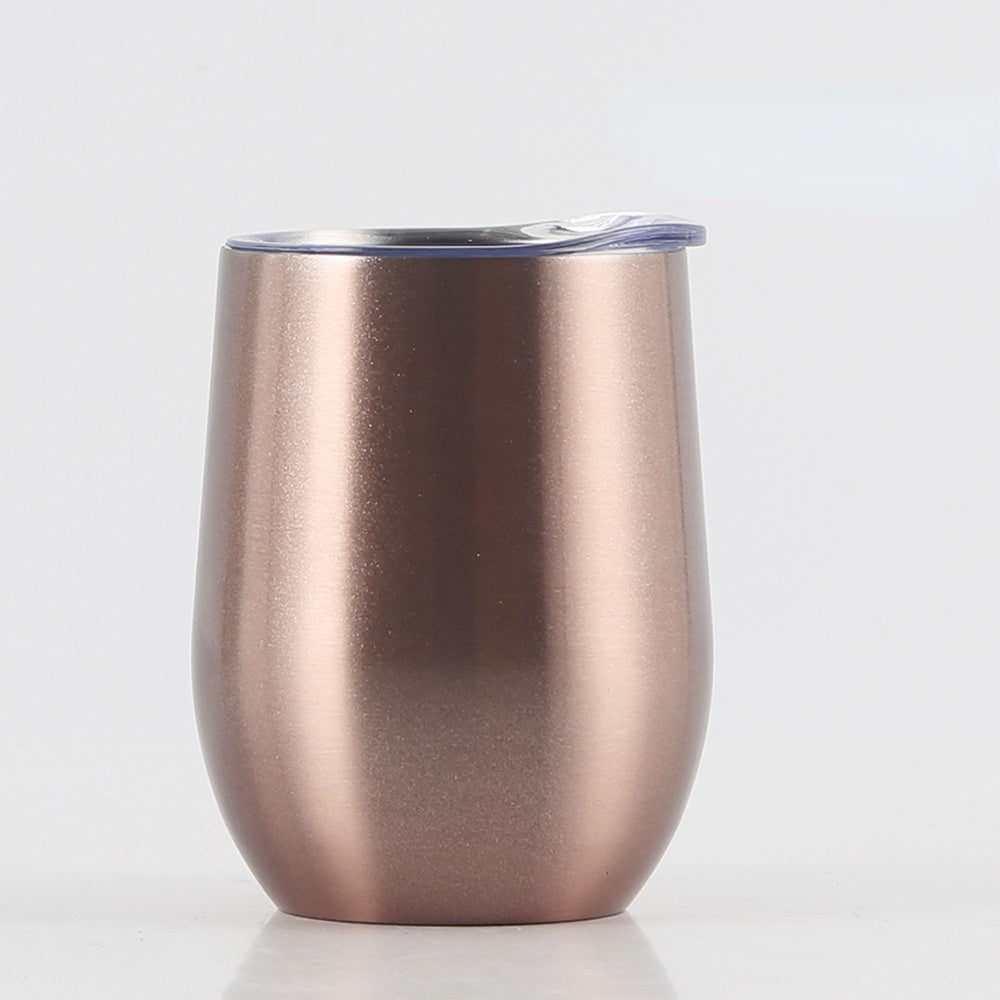 Wholesale Double Vacuum Stainless Steel Egg Shape Wine Glass