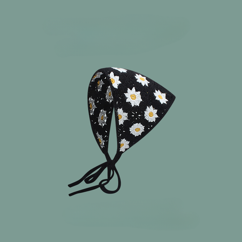 Algodón al por mayor de algodón pequeño champiñón de cerezo triangular hueco bufanda