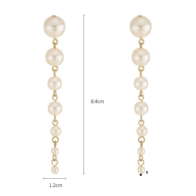 Pendientes Largos De Cobre De Perlas al por mayor