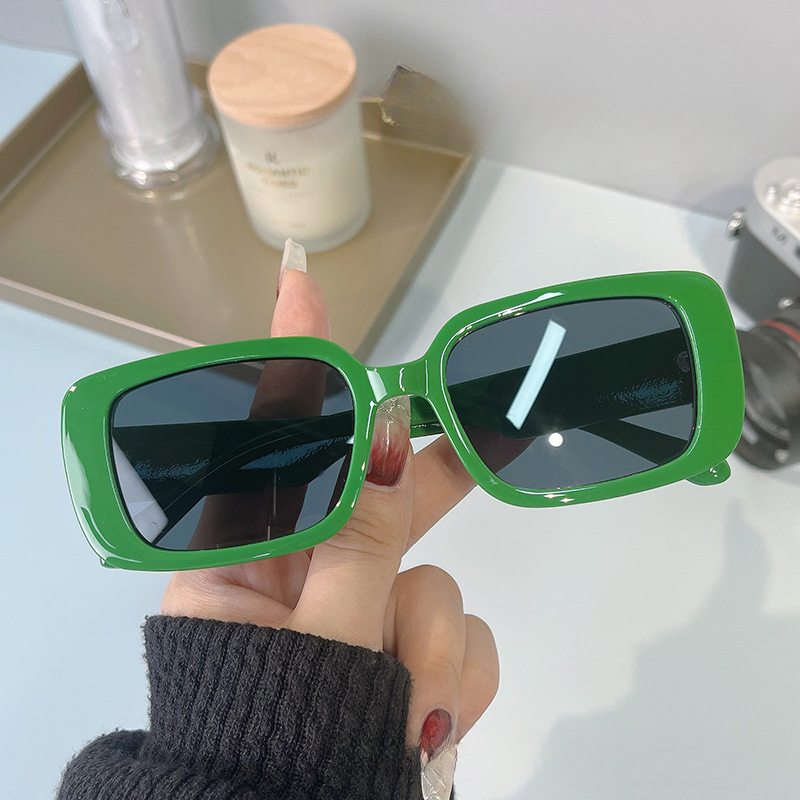Wholesale Candy Color Square Frame UV Protection PC Sunglasses