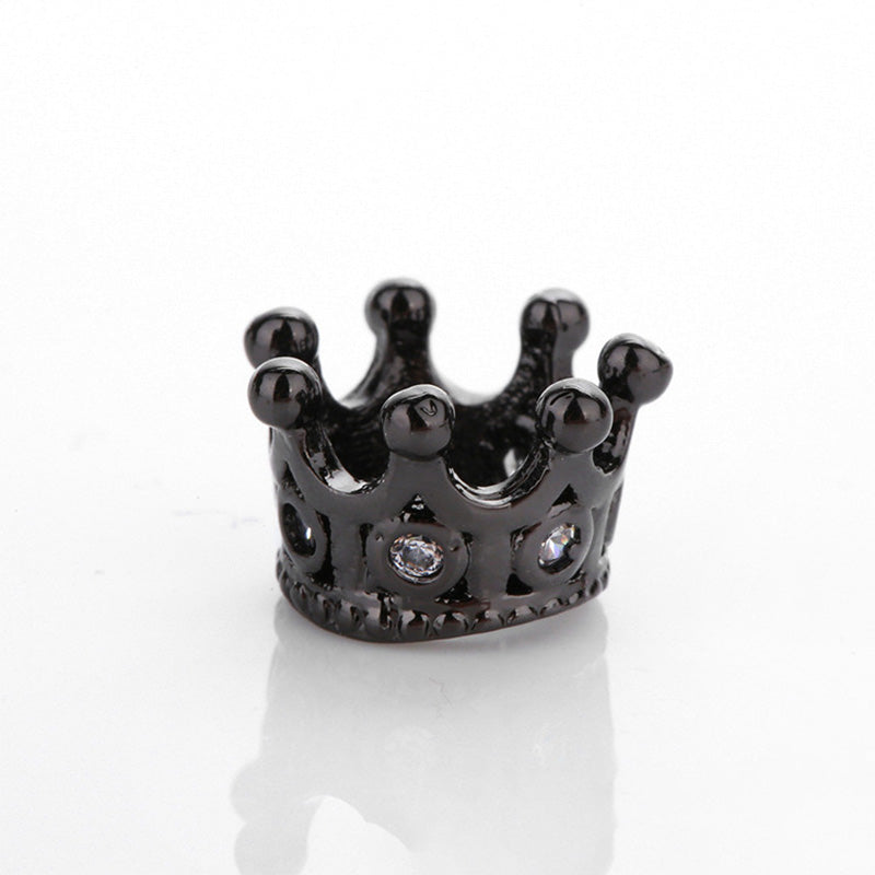 Venta al por mayor 10,8*7,2mm cuentas cobre microincrustaciones accesorios corona colgante DIY OLY-BDS-SanS002