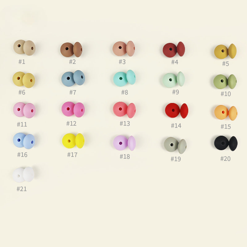 Wholesale Silicone Abacus Beads 12mm Silicone Flat Beads DIY Craft