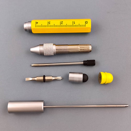 Wholesale Beadable Pens Writing Scale Touch Screwdriver Multifunctional Pen DIY Metal Pen