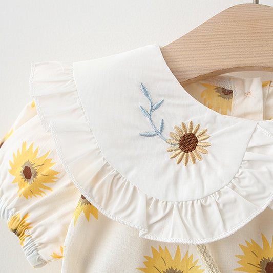 Venta al por mayor Falda De Algodón De Solapa De Crisantemo De Cuerpo Completo