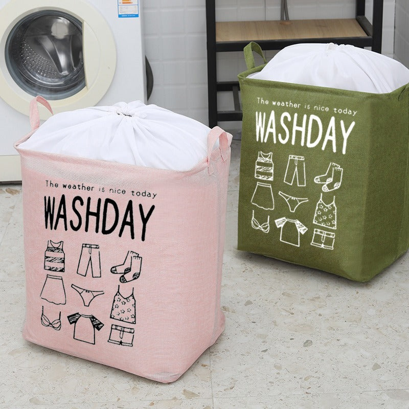 Wholesale Linen Foldable Dirty Clothes Storage Basket