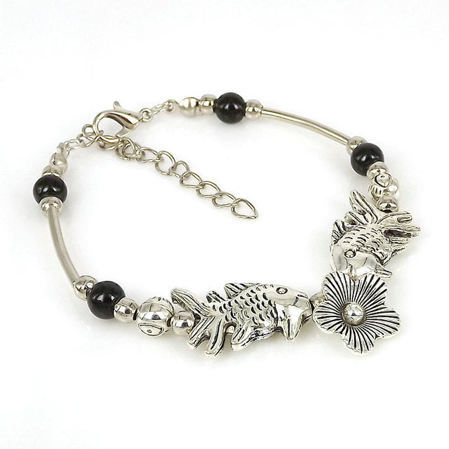Wholesale Ethnic Silver Beads Alloy Bracelet