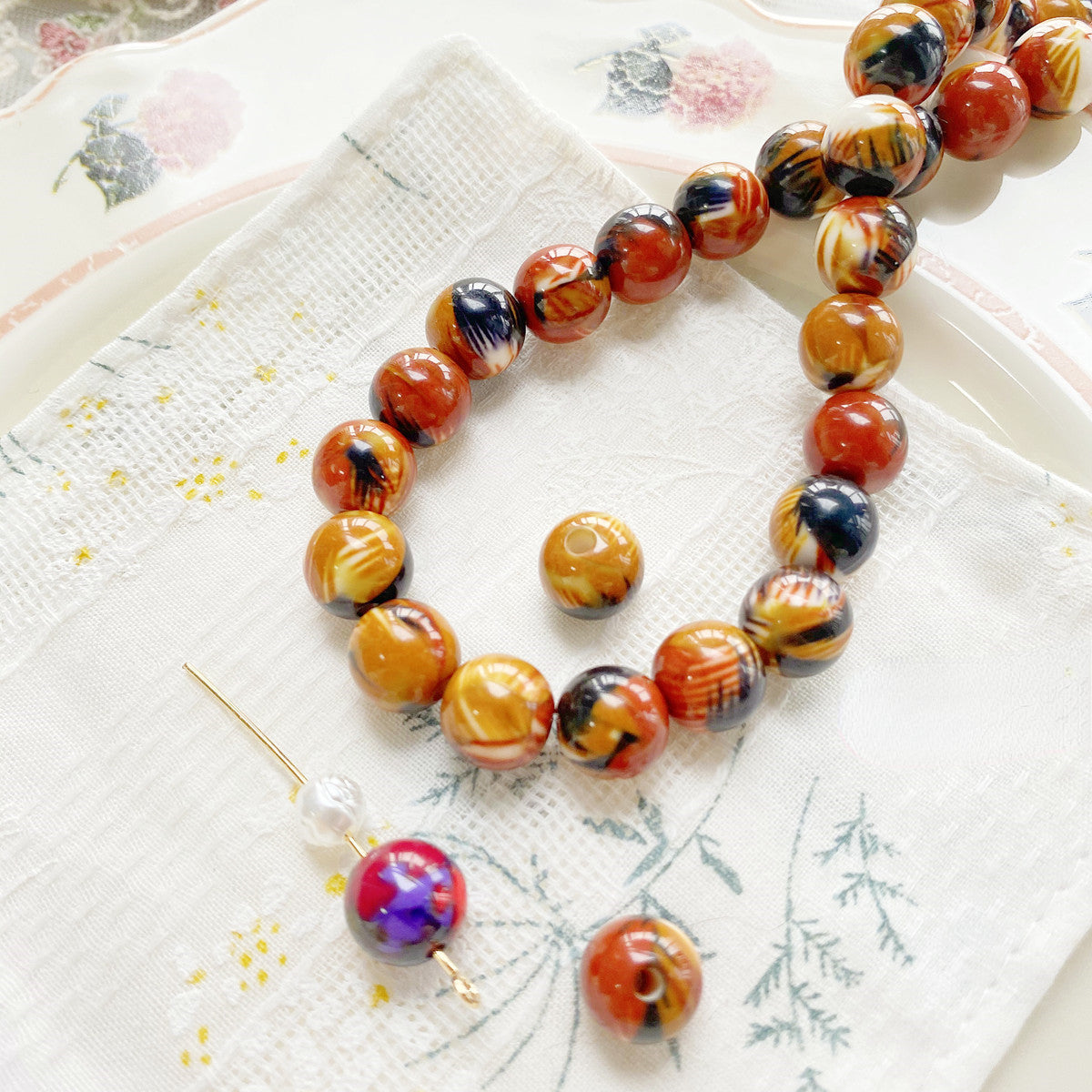 Wholesale 10mm Resin Printing Beads