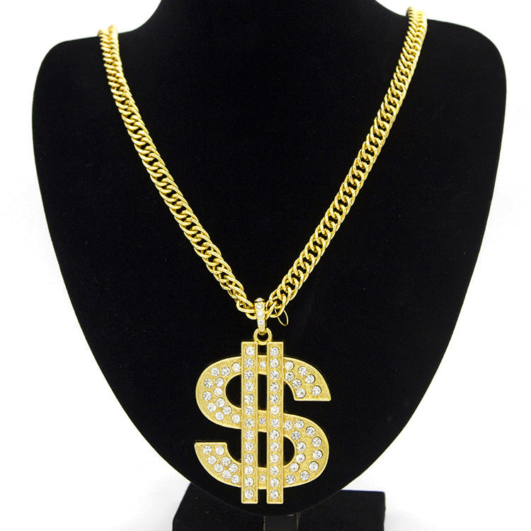 Wholesale US Dollar Gold Pendant Alloy Necklace