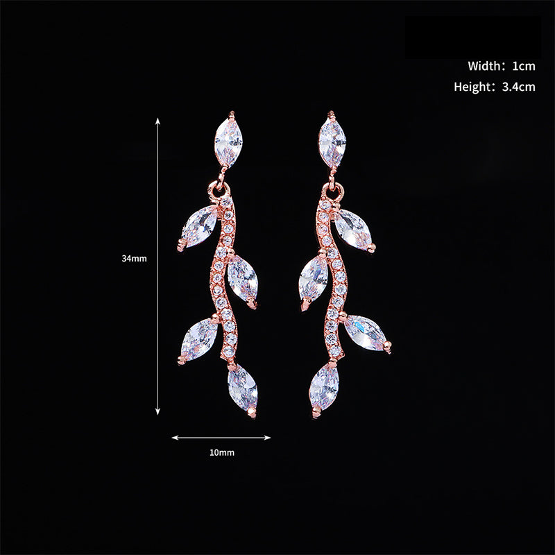 Wholesale Earrings Zircon Girl Earrings Ins Out Daily Versatile OLY-ES-HX001