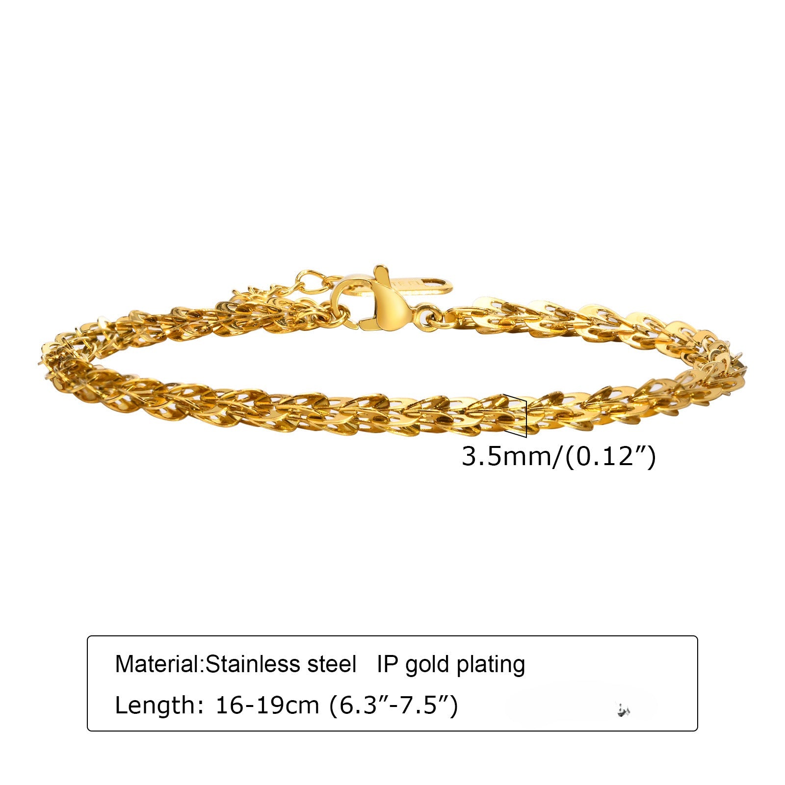 Wholesale Stainless Steel Gold Stacking Bracelet