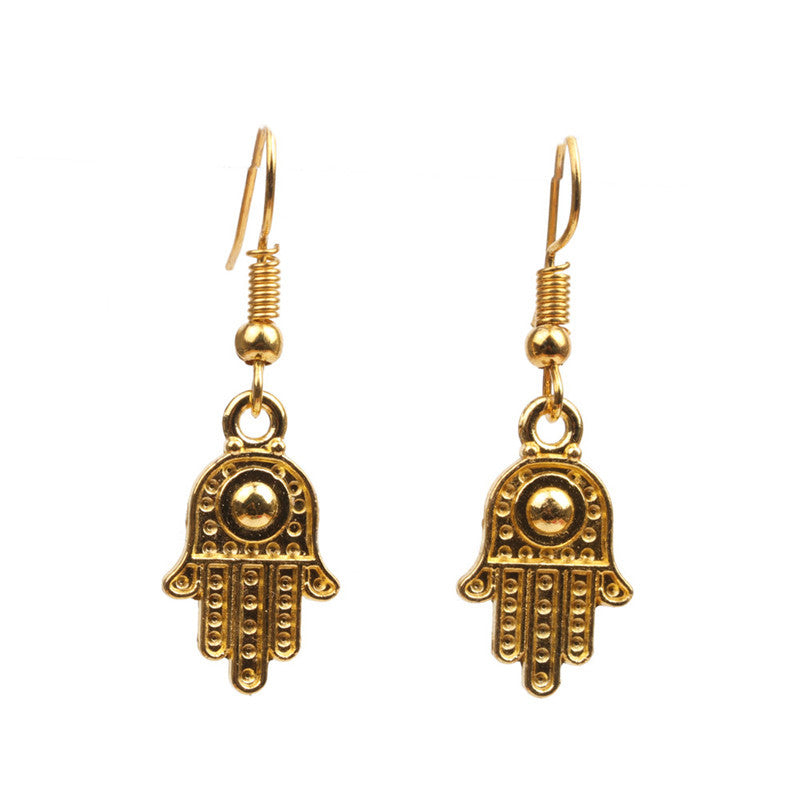 Pendientes De Aleación De Palma De Nudillo De Calavera al por mayor