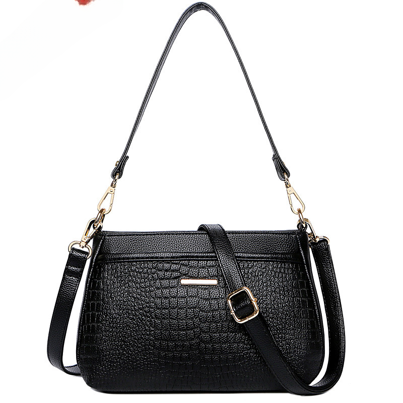 Wholesale PU One Shoulder Messenger Crocodile Pattern Soft Leather Women Bag