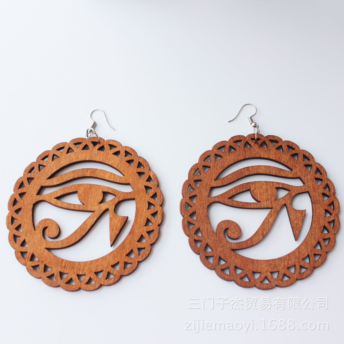 Wholesale Sculpting Exaggerated Wood Earrings