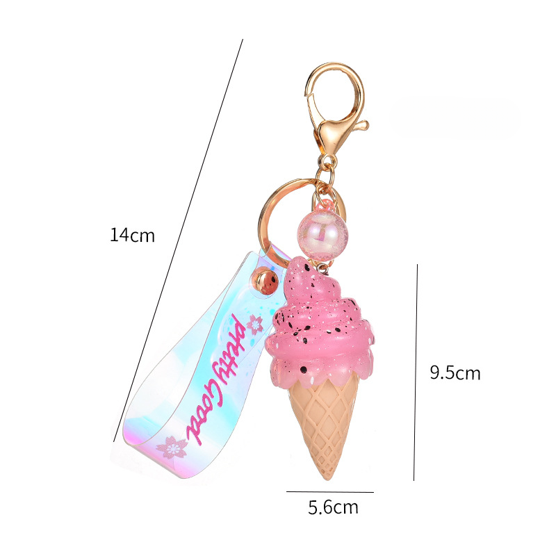 Llavero de helado de resina resina al por mayor