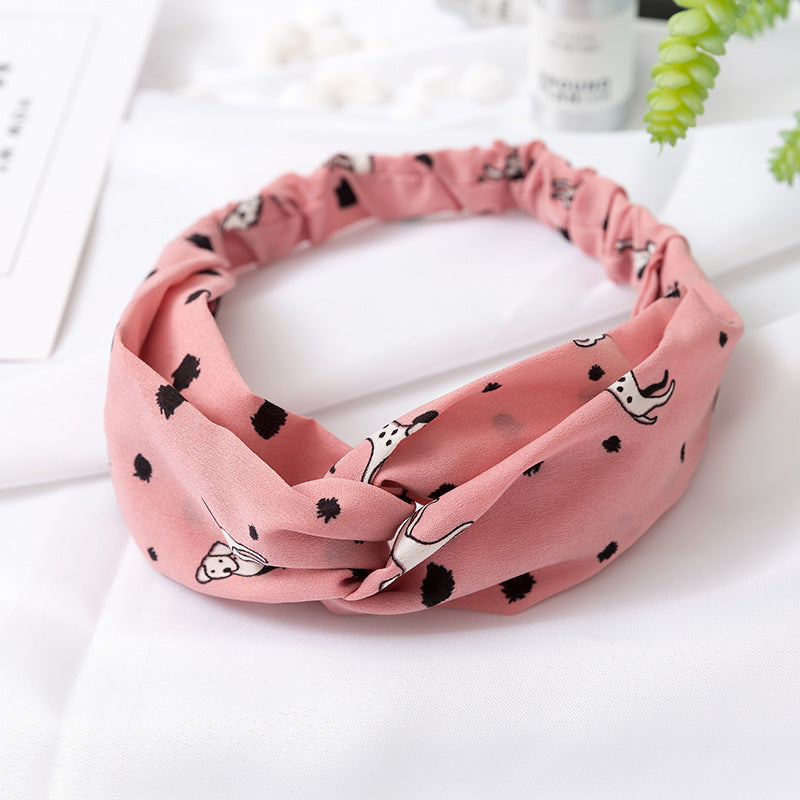 Wholesale Cross Check Fabric Headband