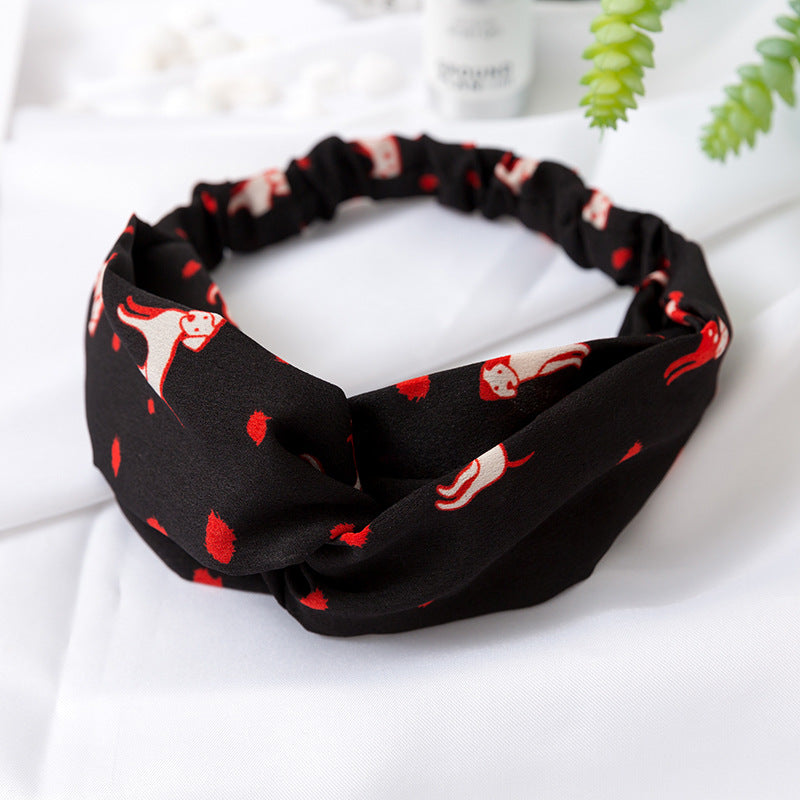 Wholesale Cross Check Fabric Headband