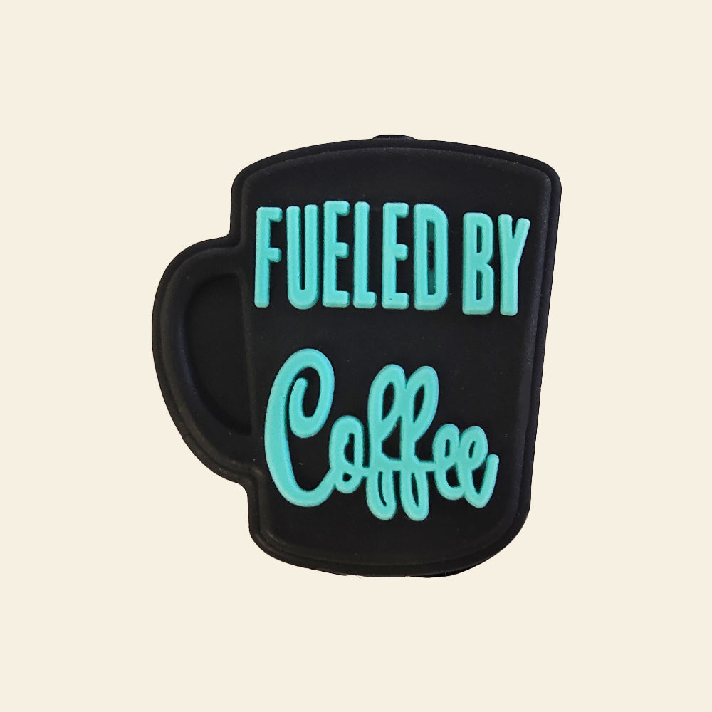 Wholesale 10pcs Cartoon Coffee Cup Letters Silicone Focal Beads