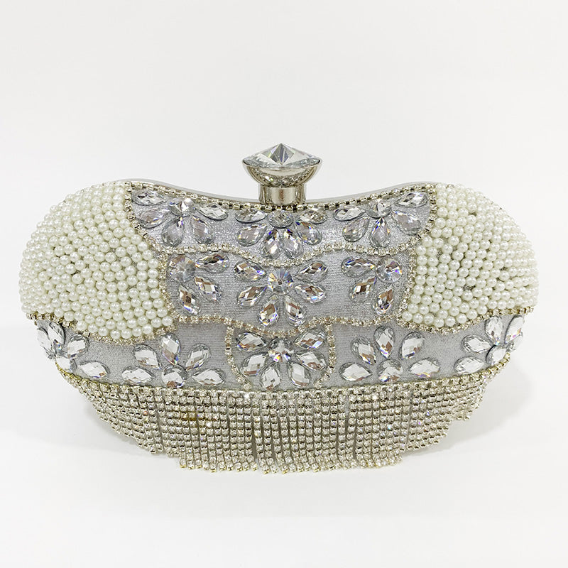 Wholesale Shell Shaped Diamond Pearl Bag OLY-SD-QY005