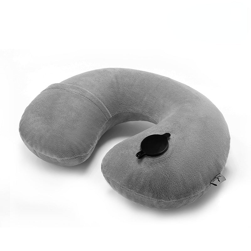 Wholesale Inflatable Nap U-shaped Crystal Velvet Neck Pillow