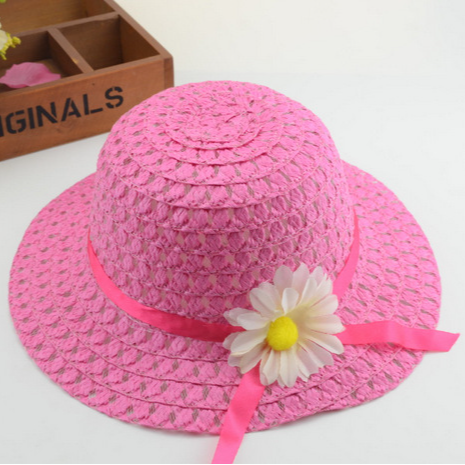 Wholesale Kids Sunflower Straw Hat