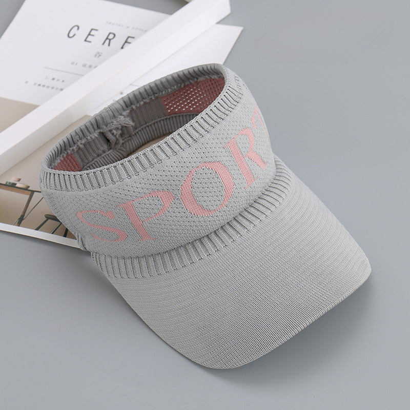 Wholesale Sun Protection Empty Top Knitted Acrylic Baseball Caps