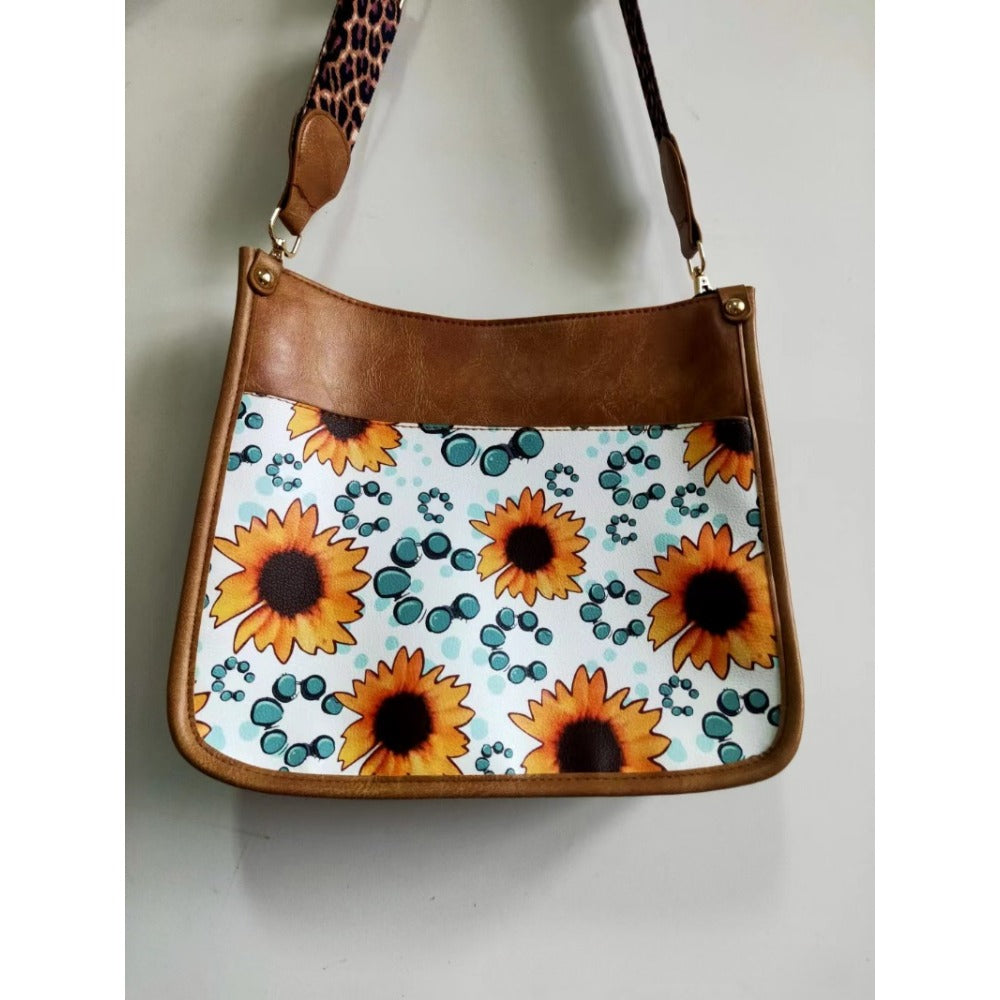 Wholesale Western Style Leopard Pattern Shoulder Strap PU Vintage Tote Bag Single Shoulder Bag Crossbody Bag