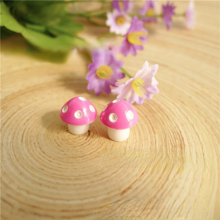 Wholesale 10pcs Phone Case Material DIY Resin Accessories Medium Mushroom 14MM Beads
