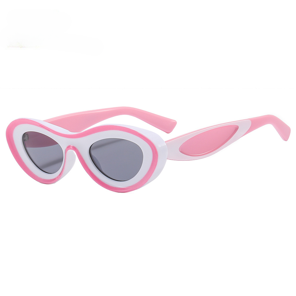 Wholesale PC Concave Contrast Color Dazzling Sunglasses