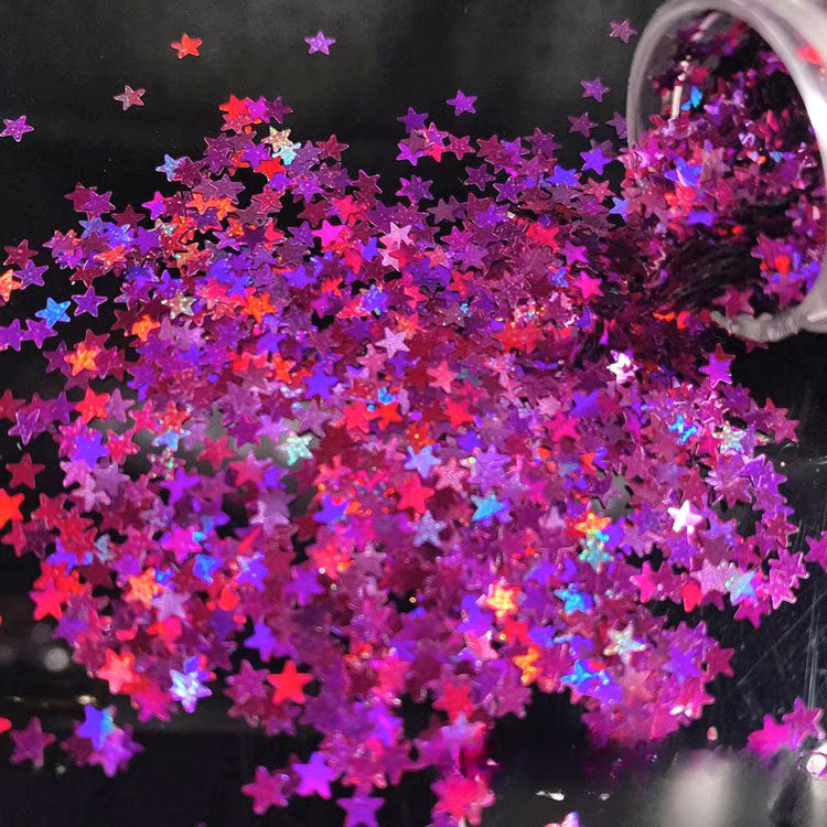 Wholesale Colorful Laser Peach Heart Nail Sequins