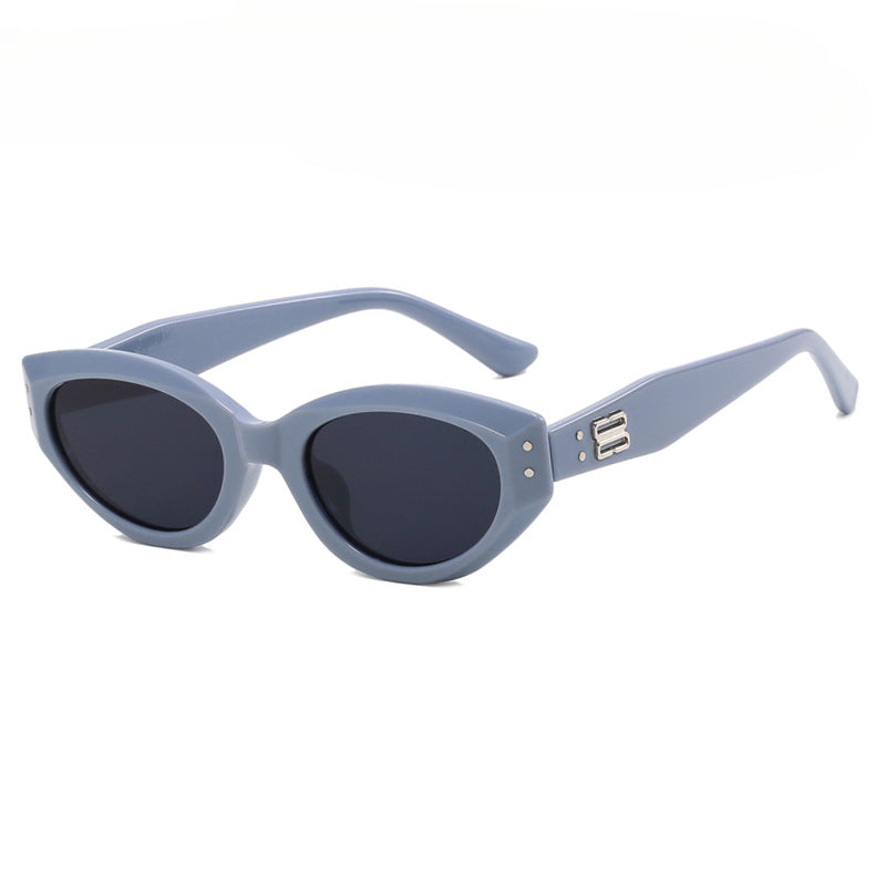 Wholesale Retro Narrow Frame Cat Eye PC Sunglasses
