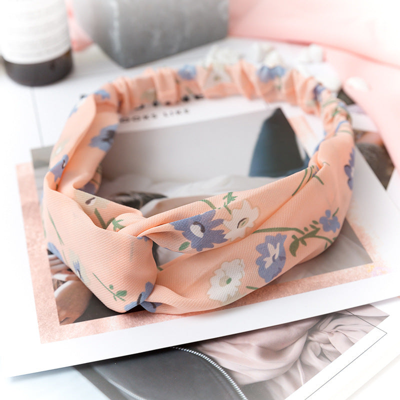 Wholesale Cross Check Fabric Headband