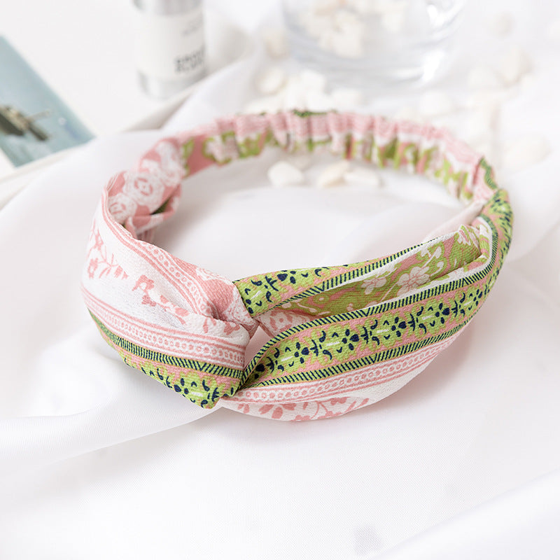 Wholesale Cross Check Fabric Headband