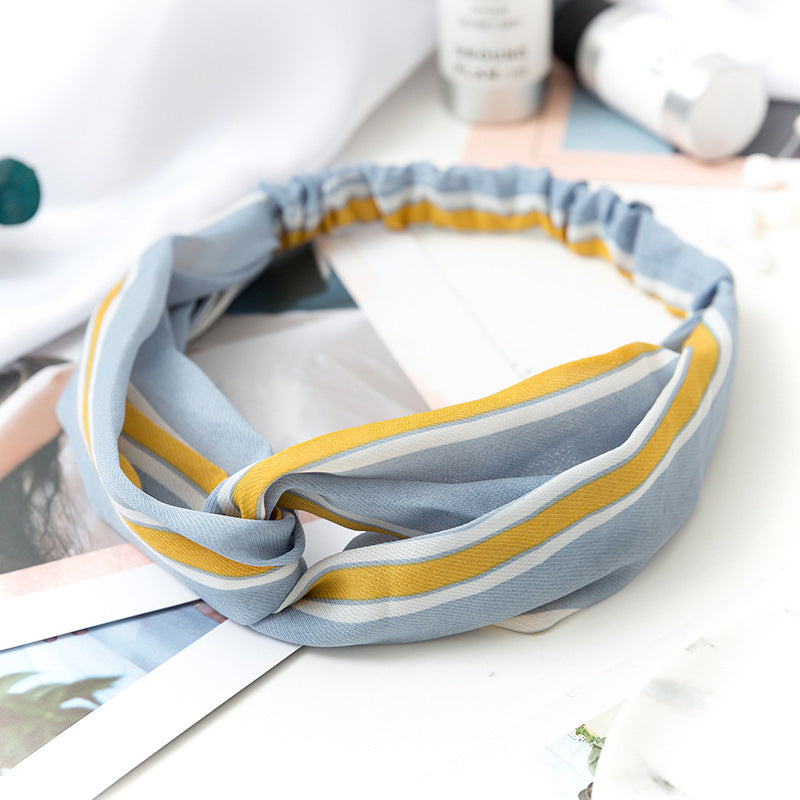 Wholesale Cross Check Fabric Headband