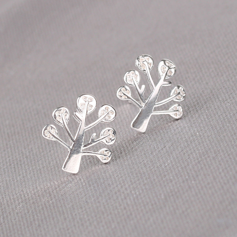 Wholesale 925 Sterling Silver Pin Mini Love Earrings