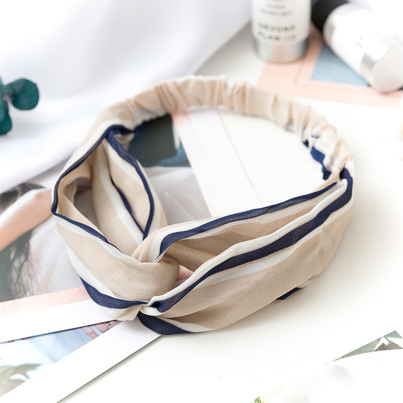 Wholesale Cross Check Fabric Headband