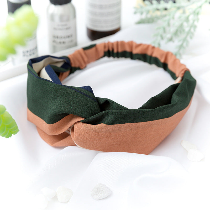 Wholesale Cross Check Fabric Headband